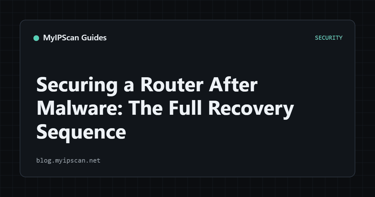Securing a Router After Malware: The Full Recovery Sequence