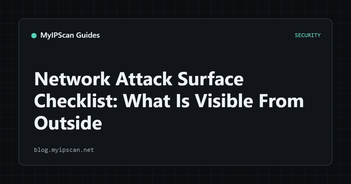 Network Attack Surface Checklist: What Is Visible From Outside