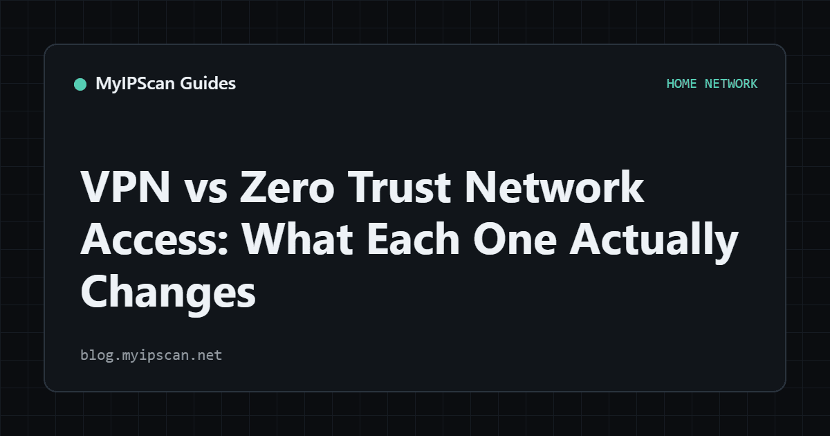 VPN vs Zero Trust Network Access: What Each One Actually Changes